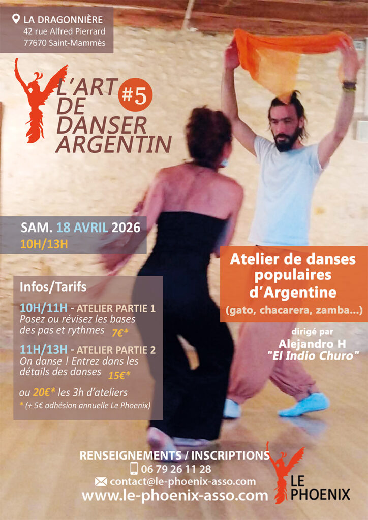 L'art de danser argentin, stage de danse à La Dragonnière (St-Mammès)
