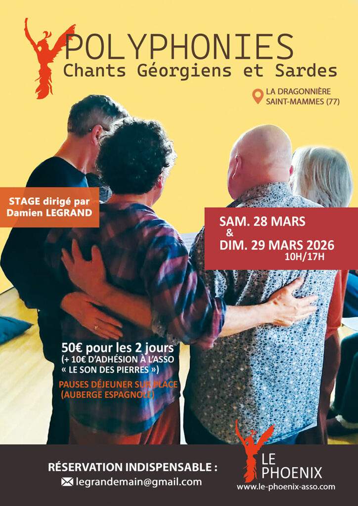 POLYPHONIES, chants géorgiens et sardes avec Damien LEGRAND