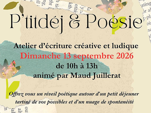 P'tit dèj & poésie avec Maud JUILLERAT à Saint-Mammès (Seine-et-Marne)