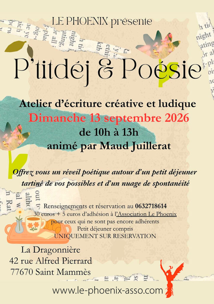 P'tit dèj & poésie avec Maud JUILLERAT à Saint-Mammès (Seine-et-Marne)
